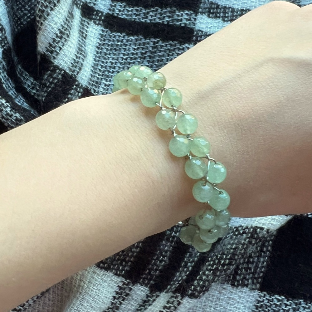Light Sage Stone Bracelet